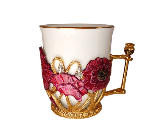 Сувенирная кофейная чашка "Маки" купить с доставкой Сувенирная кофейная чашка "Маки"